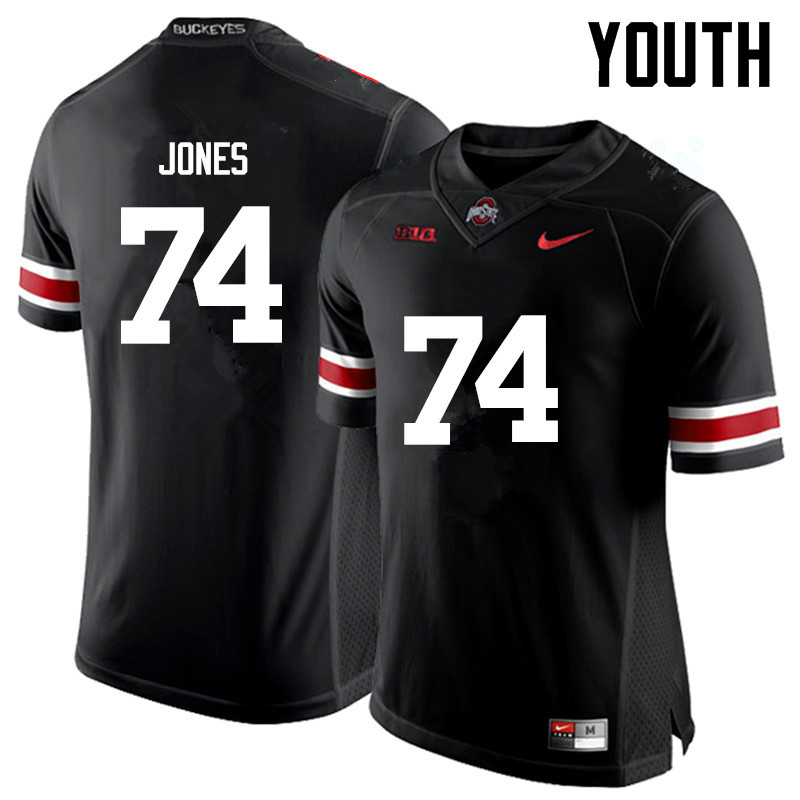 Youth Ohio State Buckeyes #74 Jamarco Jones College Football Jerseys Game-Black